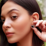 AM5769 Sliver Plated Butterfly Stud Earrings