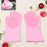 8740 Dishwashing Gloves with Scrubber Pack of 1 Pair