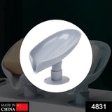 4831 Self Draining Soap Holder for Bathroom Leaf Shape Soap Dish Kitchen Soap Tray DeoDap