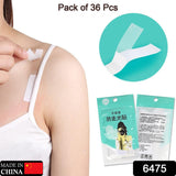 6475 Waterproof Anti-Skid, Disposable Double Sided 36 Adhesive Transparent Clear Medical Tape for Lingerie DeoDap