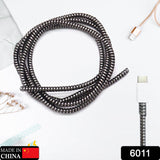 6011 Metallic Finish Cable Spiral Protector/Wire Repair/Pet Cord Protector/Headphone Saver, Cable Wrap/Cover for Mac Charging Cable DeoDap