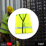 7437 Green Safety Jacket For Having protection against accidents usually in construction area's. Deodap