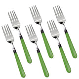 2268 Stainless Steel Forks with Comfortable Grip Dining Fork Set of 6 Pcs DeoDap