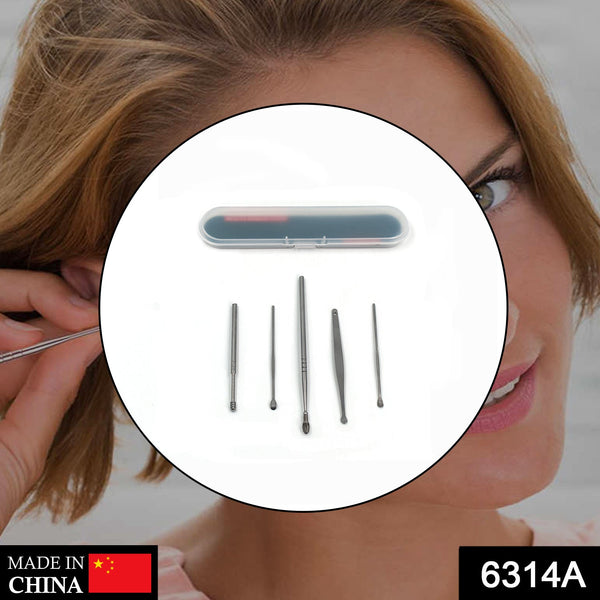 6314A 6 Pcs Ear Pick with a Storage Box Earwax Removal Kit DeoDap