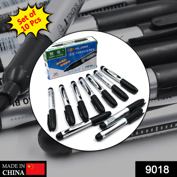 9018 10 Pc Black Marker used in all kinds of school, college and official places for studies and teaching among the students. freeshipping - DeoDap