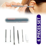 6314 6Pcs Earwax Removal Kit | Ear Cleansing Tool Set | Ear Curette Ear Wax Remover Tool DeoDap