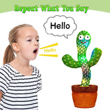 8047 Dancing Cactus Rechargeable Cactus Plush Toys |Recording, Lighting & Singing Cactus And Repeat Your Words Funny Early Childhood Toys for Kids