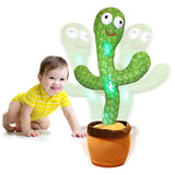 8047 Dancing Cactus Rechargeable Cactus Plush Toys |Recording, Lighting & Singing Cactus And Repeat Your Words Funny Early Childhood Toys for Kids