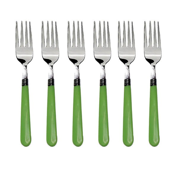 2268 Stainless Steel Forks with Comfortable Grip Dining Fork Set of 6 Pcs DeoDap