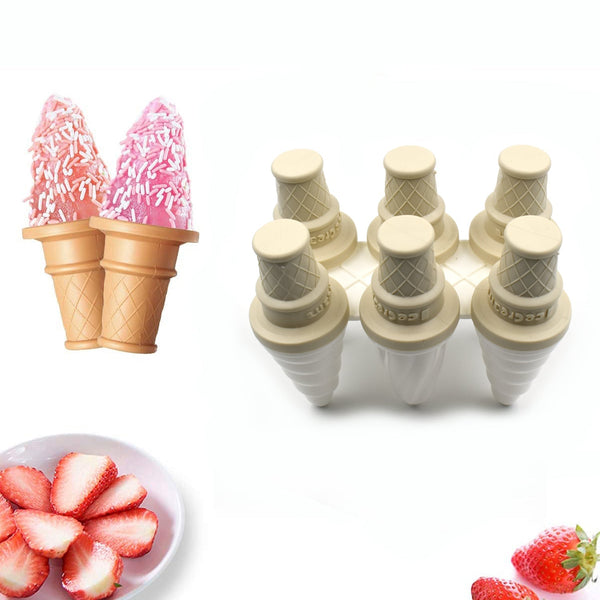 6304 6 Pc Ice Cream Mold used for making ice-creams in all kinds of places including restaurants and ice-cream parlours etc. freeshipping - DeoDap