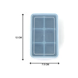 4741 6 Grid Silicone Ice Tray used in all kinds of places like household kitchens for making ice from water and various things and all. - DeoDap