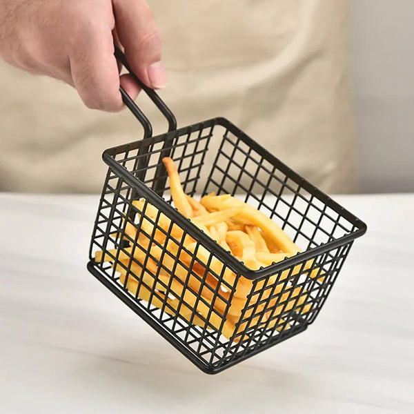 5972 frying baskets for chips Stainless Steel Snack Basket Potato Mesh Strainer Basket French Fries Food Basket Food Strainer Cooking Tools frying basket