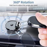 6102 360 Degree Rotating Magnetic Car Phone Holder | Metal Folding Car Phone Holder | New Alloy Folding Magnetic Car Phone Holder (Pack of 1) DeoDap