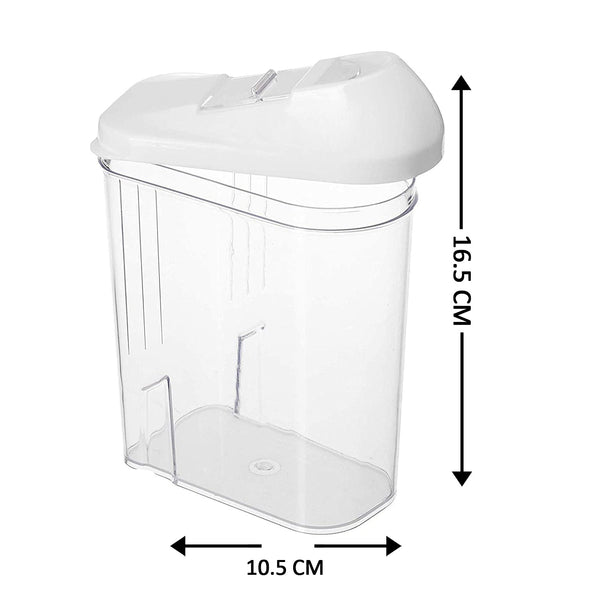 2400 750ML Plastic Grocery Transparent Cereal Dispenser Easy Flow Kitchen Container DeoDap