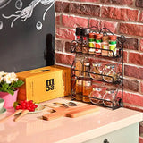 5857 Big Wall Mounted Iron Wall with 3 Storage Racks for Kitchen, Pantry, Cabinet, Counter top or Free Standing, Rack Holder for Kitchen