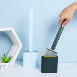 1410 Silicone Toilet Brush with Holder Stand  for Bathroom Cleaning - DeoDap