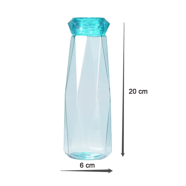 5213 Glass Fridge Water Bottle Plastic Cap With Two Water Glass For Home & Kitchen Use DeoDap