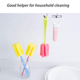 7443 Sponge Cup Washing Brush/ Washing Cup Milk Bottle Cleaning Brush Kitchen Brush Water Cup Tea Cup Brush, Sponge Head Household Kitchen Cleaning Tool (20Cm)