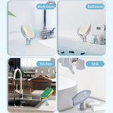 4831 Self Draining Soap Holder for Bathroom Leaf Shape Soap Dish Kitchen Soap Tray DeoDap