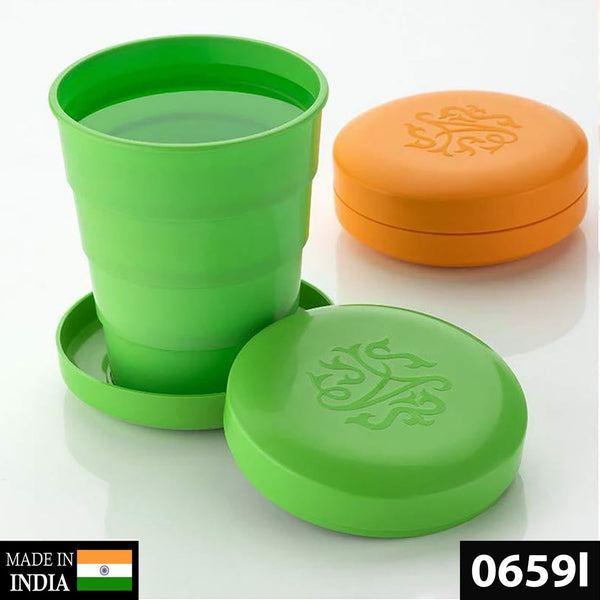 0659L UNBREAKABLE MAGIC CUP/FOLDING/POCKET GLASS FOR TRAVELLING (LOOSE PACK)