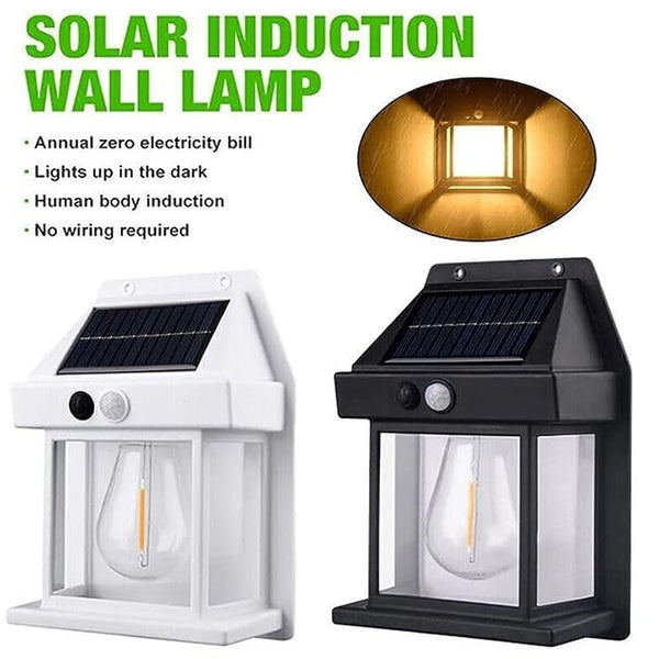 12564 Solar Wall Lights / Lamp Outdoor, Wireless Dusk to Dawn Porch Lights Fixture, Solar Wall Lantern with 3 Modes & Motion Sensor, Waterproof Exterior Lighting with Clear Panel (1 Pc )