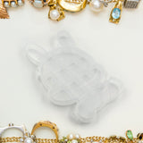 6557 Transparent Cartoon Bear Clear Plastic Storage Box Jewelry Box Jewelry Organizer Holder Cabinets For Small objects (1 Pc)