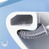 1410 Silicone Toilet Brush with Holder Stand  for Bathroom Cleaning - DeoDap