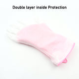 8740 Dishwashing Gloves with Scrubber| Silicone Cleaning Reusable Scrub Gloves for Wash Dish Kitchen| Bathroom| Pet Grooming Wet and Dry Glove (1 Pair, 155Gm)