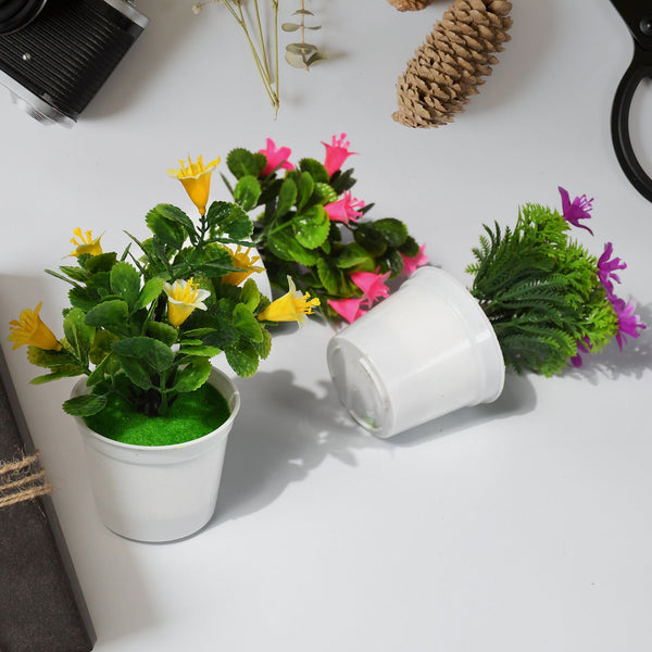 4950 Flower Pot Artificial Decoration Plant | Natural Look & Plastic Material For Home , Hotels , Office & Multiuse Pot DeoDap