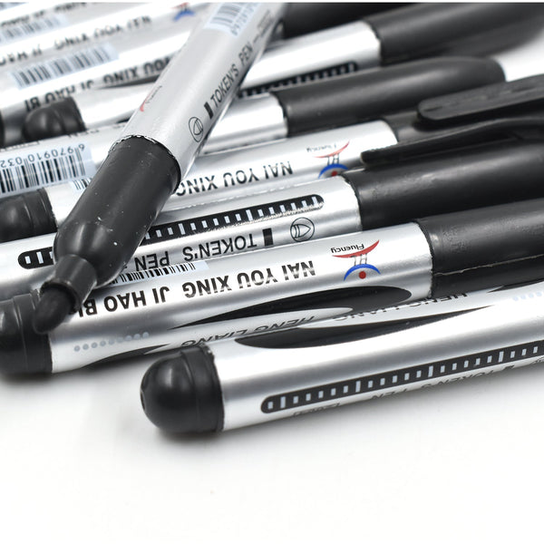 9018 10 Pc Black Marker used in all kinds of school, college and official places for studies and teaching among the students. freeshipping - DeoDap