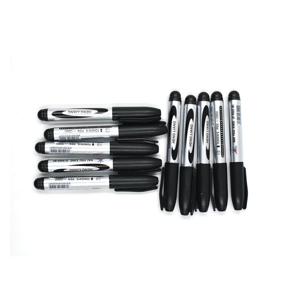 9018 10 Pc Black Marker used in all kinds of school, college and official places for studies and teaching among the students. freeshipping - DeoDap