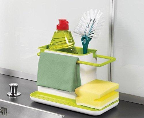 2155 Plastic 3-in-1 Stand for Kitchen Sink Organizer Dispenser for Dishwasher Liquid - DeoDap