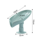 4831 Self Draining Soap Holder for Bathroom Leaf Shape Soap Dish Kitchen Soap Tray DeoDap