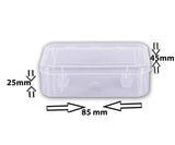 3751 Plastic Rectangular Container Box Set with Lid for Storage of Multipurpose Things Like Jewellery, Medicine, Spices (Clear, Small, 85x45x24 mm)