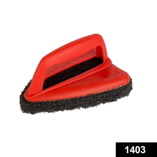 1403 Bathroom Brush with abrasive scrubber for superior tile cleaning - DeoDap
