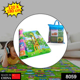 8059 Waterproof Double Side Baby Play Floor Mat for Kids Home With Bag (Size 120 x 180cm) DeoDap