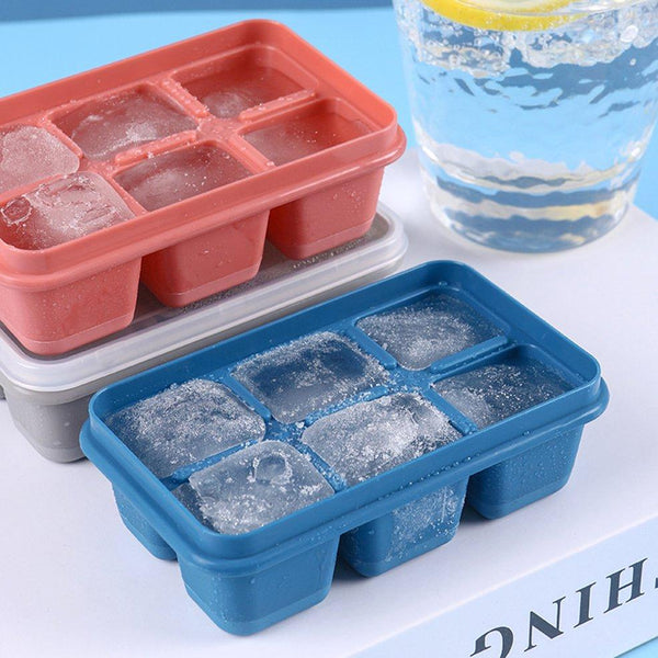 4741 6 Grid Silicone Ice Tray used in all kinds of places like household kitchens for making ice from water and various things and all. - DeoDap