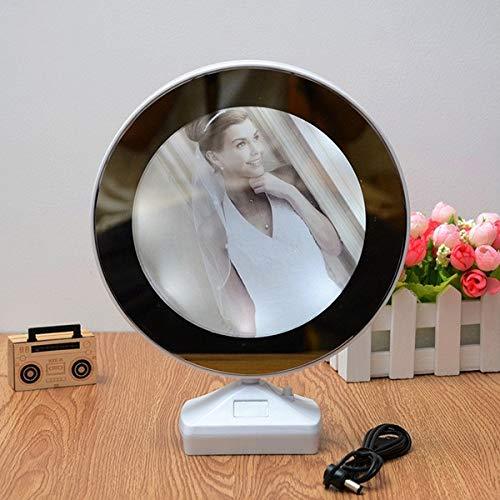 0860 Plastic 2 in 1 Mirror Come Photo Frame with Led Light