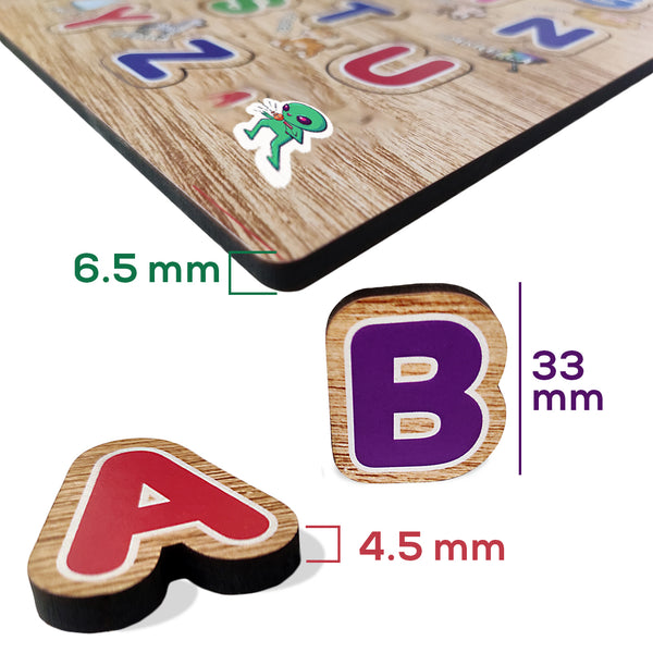 3495 Wooden Capital Alphabets Letters Learning Educational Puzzle Toy for Kids