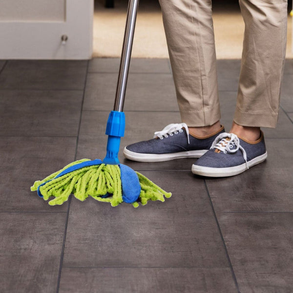 4739 Microfiber Cone Mop and Cone Broom Used for Cleaning Dusty and Wet Floor Surfaces and Tiles.