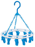 3456 Plastic Round Cloth Drying Stand Hanger with 18 Clips / pegs / Baby Clothes Hanger Stand