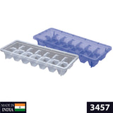 3457 Plastic 14 Cubes Unbreakable Virgin Plastic Ice Cube Tray - Multicolor