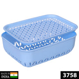 3758 Plastic Multipurpose Baskets For Home / Kitchen Storage Kothmir Basket - Multicolor