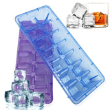 3457 Plastic 14 Cubes Unbreakable Virgin Plastic Ice Cube Tray - Multicolor