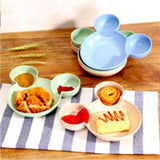 0863A Unbreakable Plastic Mickey Shaped Kids/Snack Serving Plate (Without Sticker) freeshipping - DeoDap