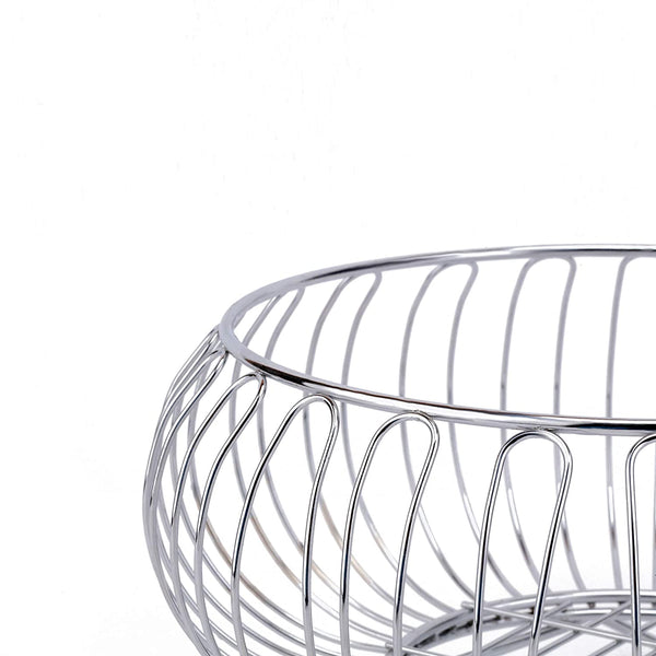 3100 Stainless Steel Heavy Vegetable and Fruit Bowl Basket, Chrome Plated Kitchen Basket Multi-Purpose