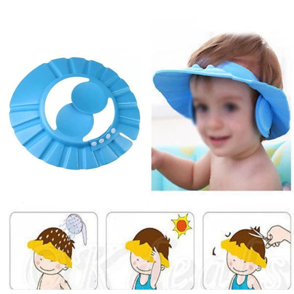 0378 Adjustable Safe Soft Baby Shower cap