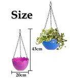 3851 Plastic Hanging Planter Basket Pots with Chain