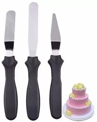 1126 Multi-function Cake Icing Spatula Knife - Set of 3 Pieces - DeoDap