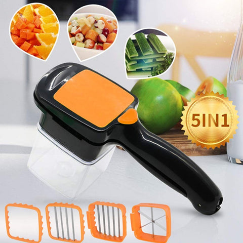 2609 Blade Food Chopper Manual Hand-press Vegetable Chopper Mixer Cutter  (1100ml)